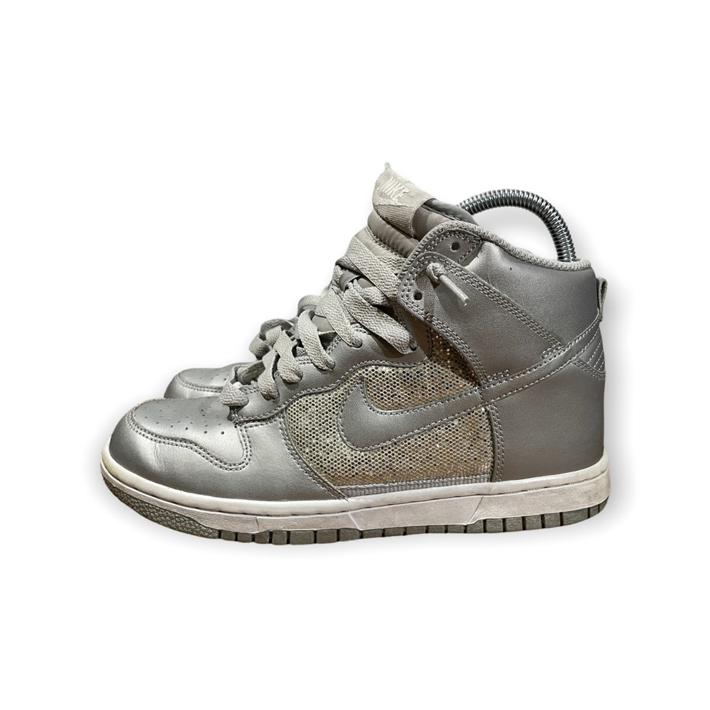 Nike dunk SB Hi 2012 Siver Glitter mens size 7 women's Sparkle 325203-001